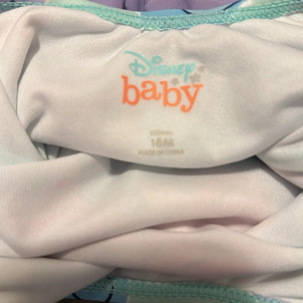 NWT Disney Ariel Kids Swimsuit girls ‎ size 18m Green and purple